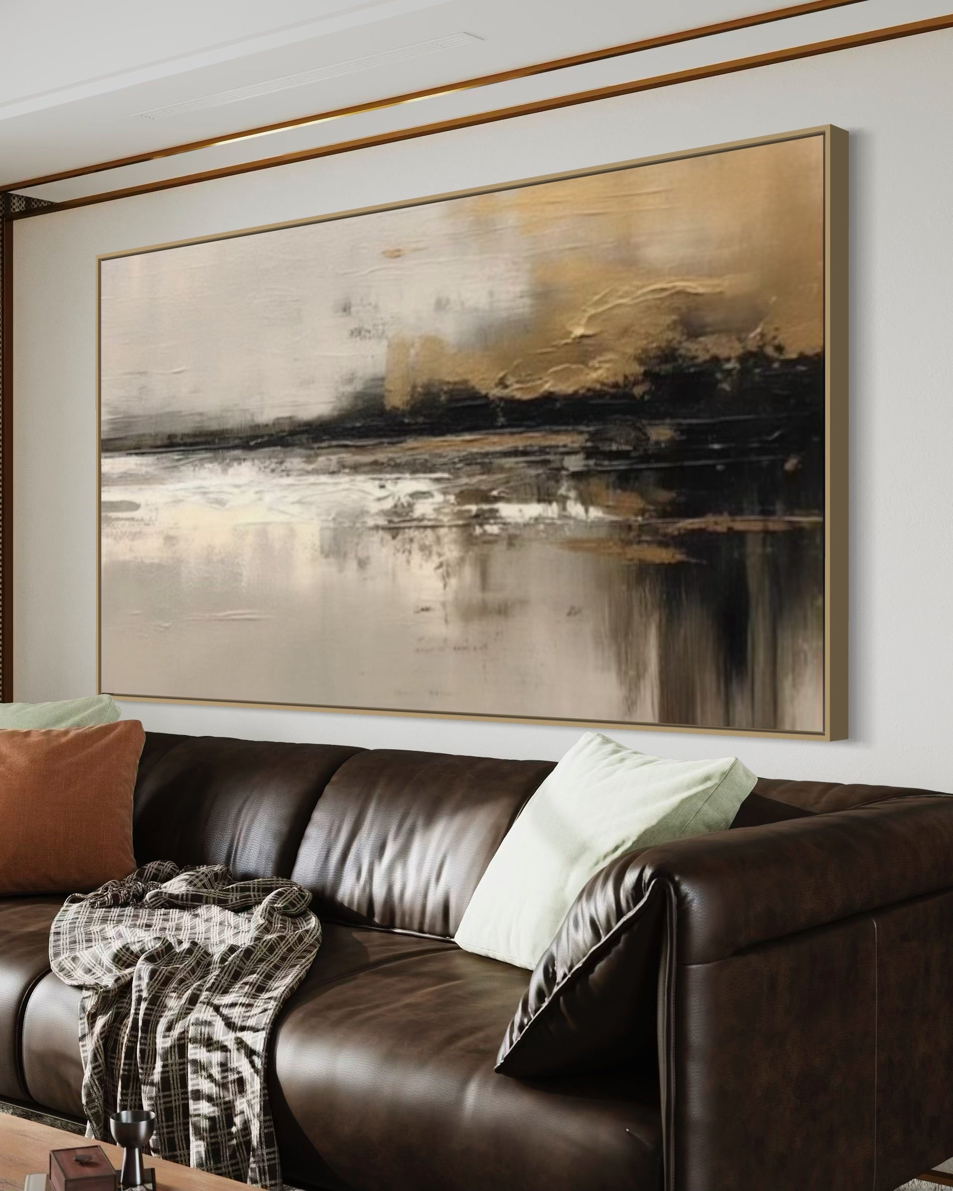 Cuadro abstracto 'Aureum' – Óleo sobre lienzo moderno