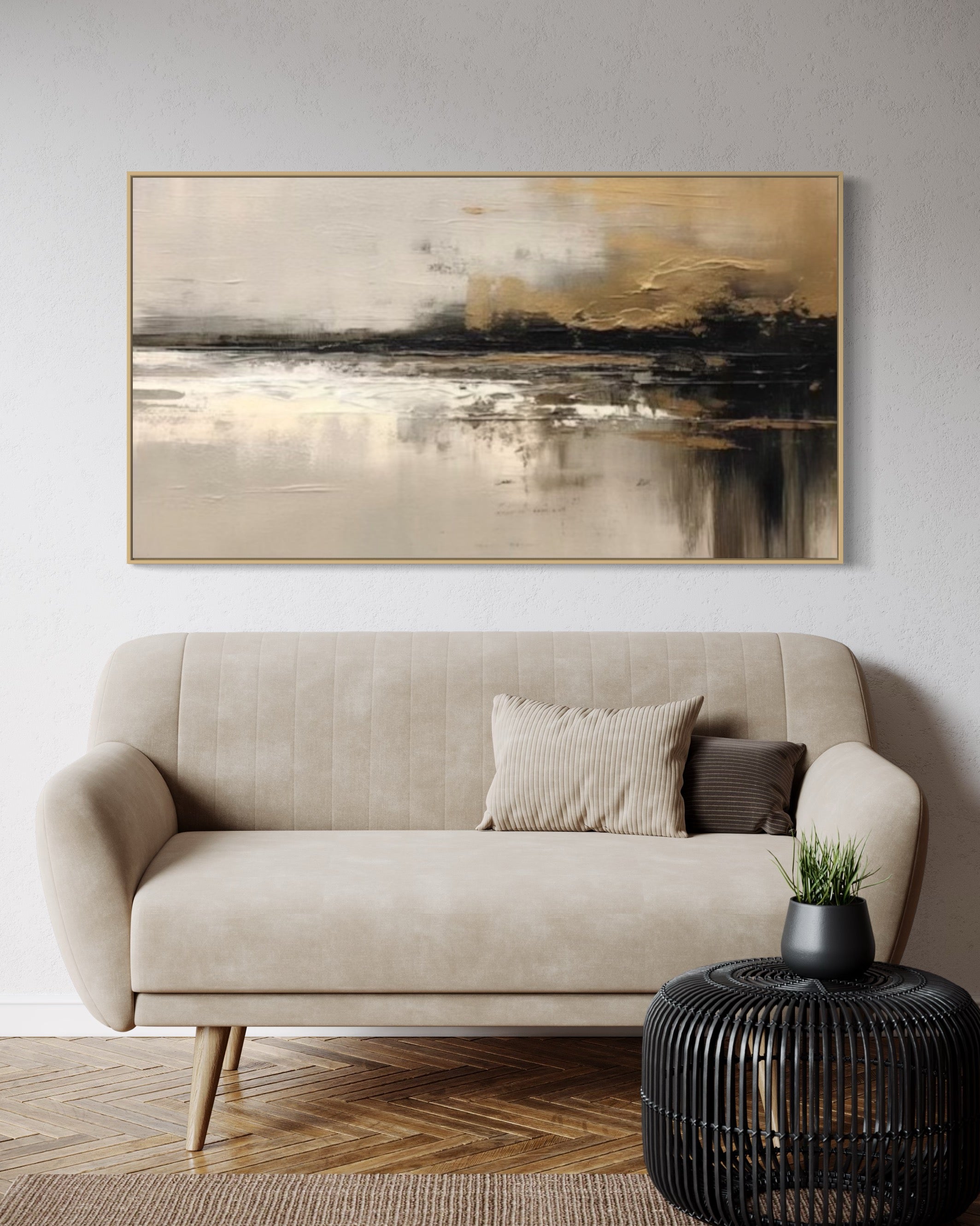 Cuadro abstracto 'Aureum' – Óleo sobre lienzo moderno