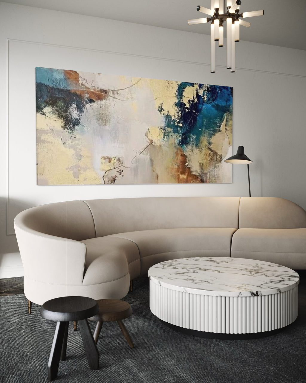 Cuadro abstracto 'Linen' – Óleo sobre lienzo