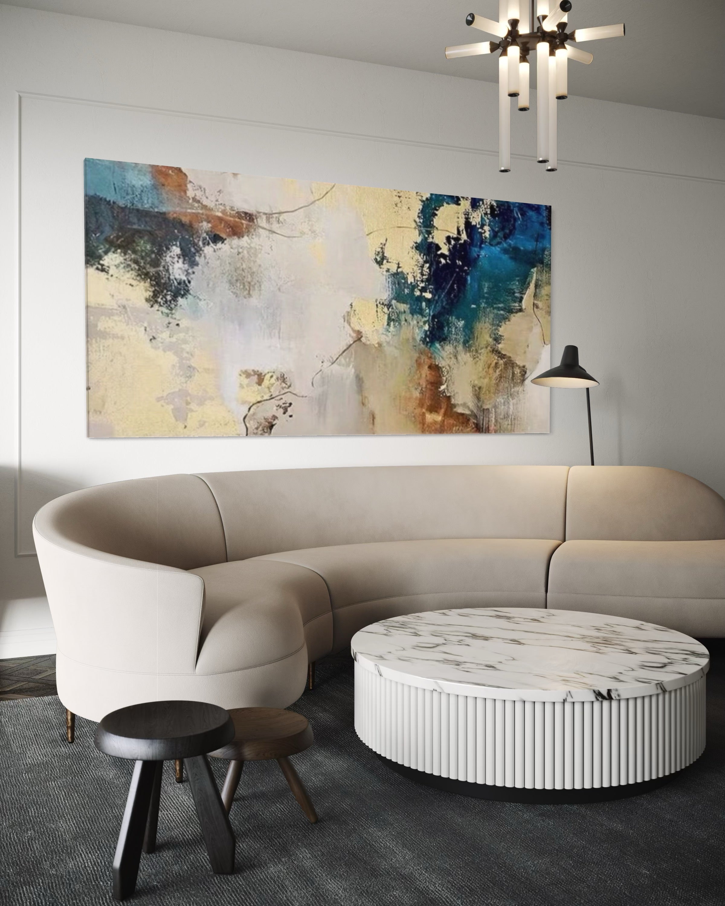 Cuadro abstracto 'Linen' – Óleo sobre lienzo