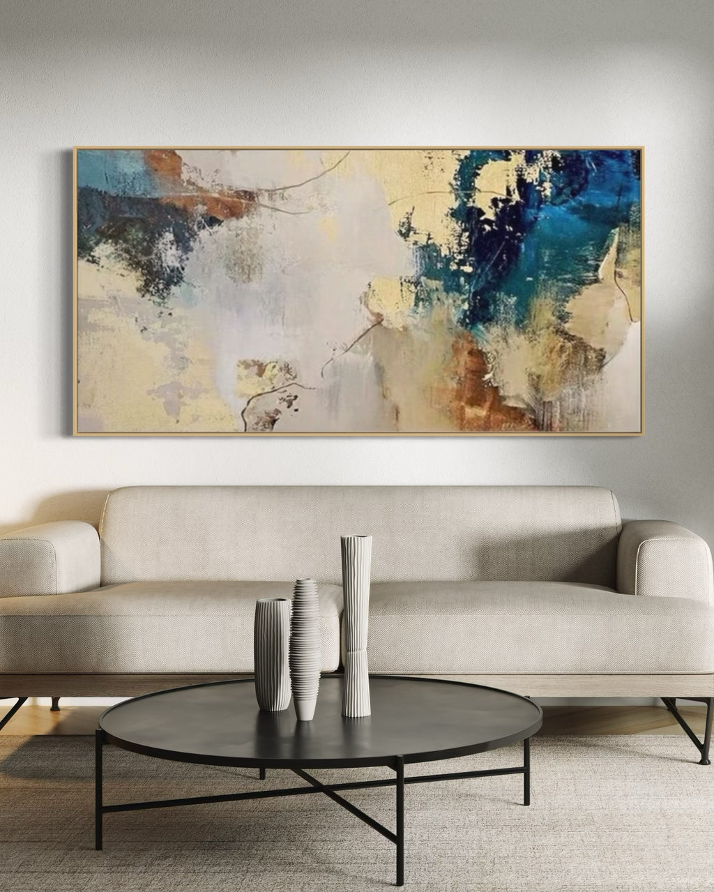 Cuadro abstracto 'Linen' – Óleo sobre lienzo