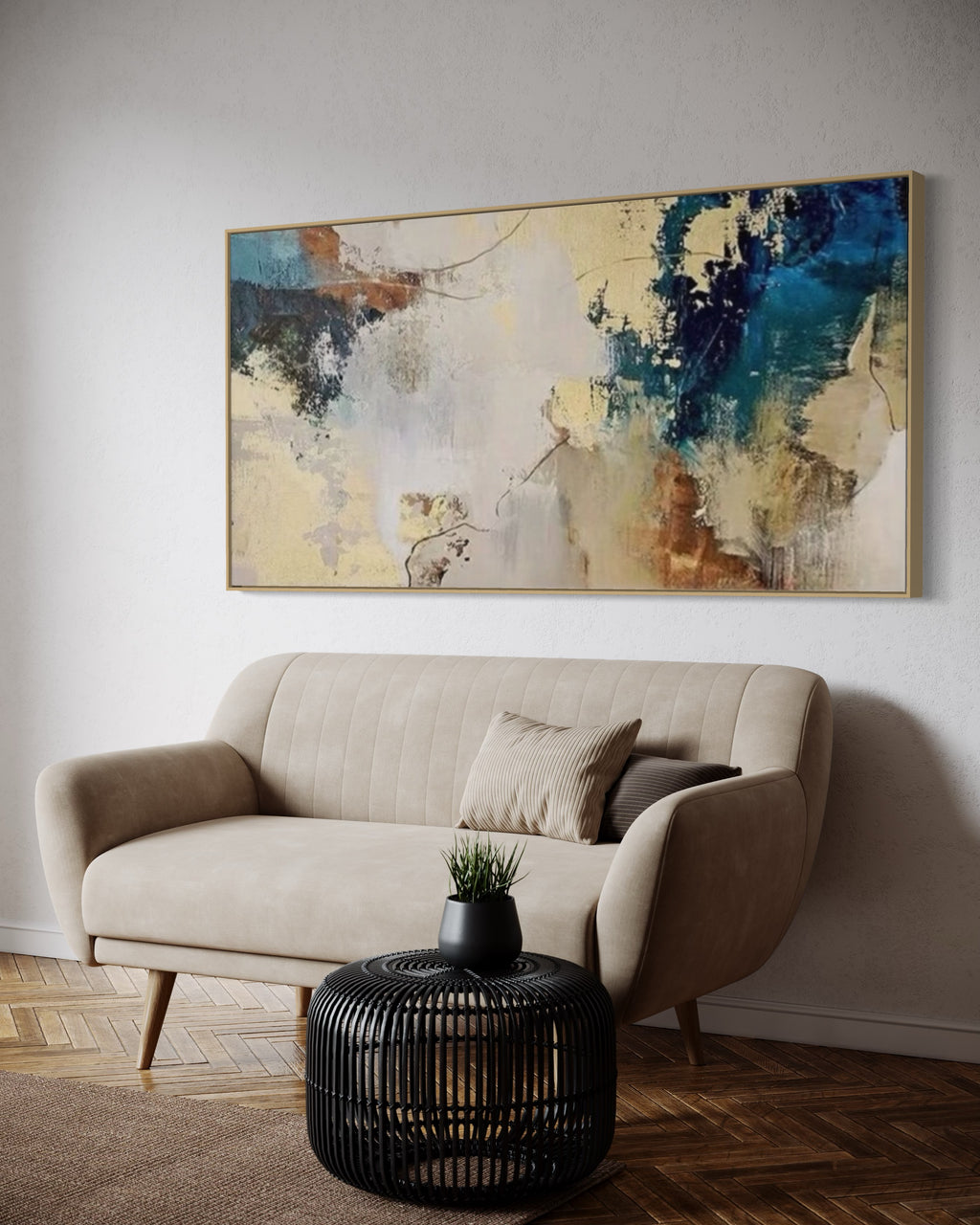 Cuadro abstracto 'Linen' – Óleo sobre lienzo