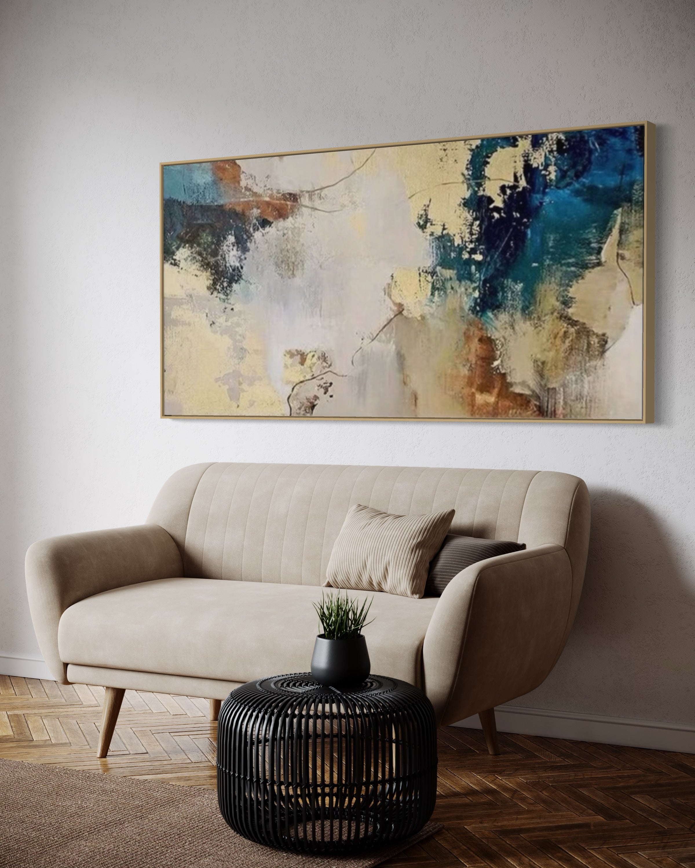 Cuadro abstracto 'Linen' – Óleo sobre lienzo