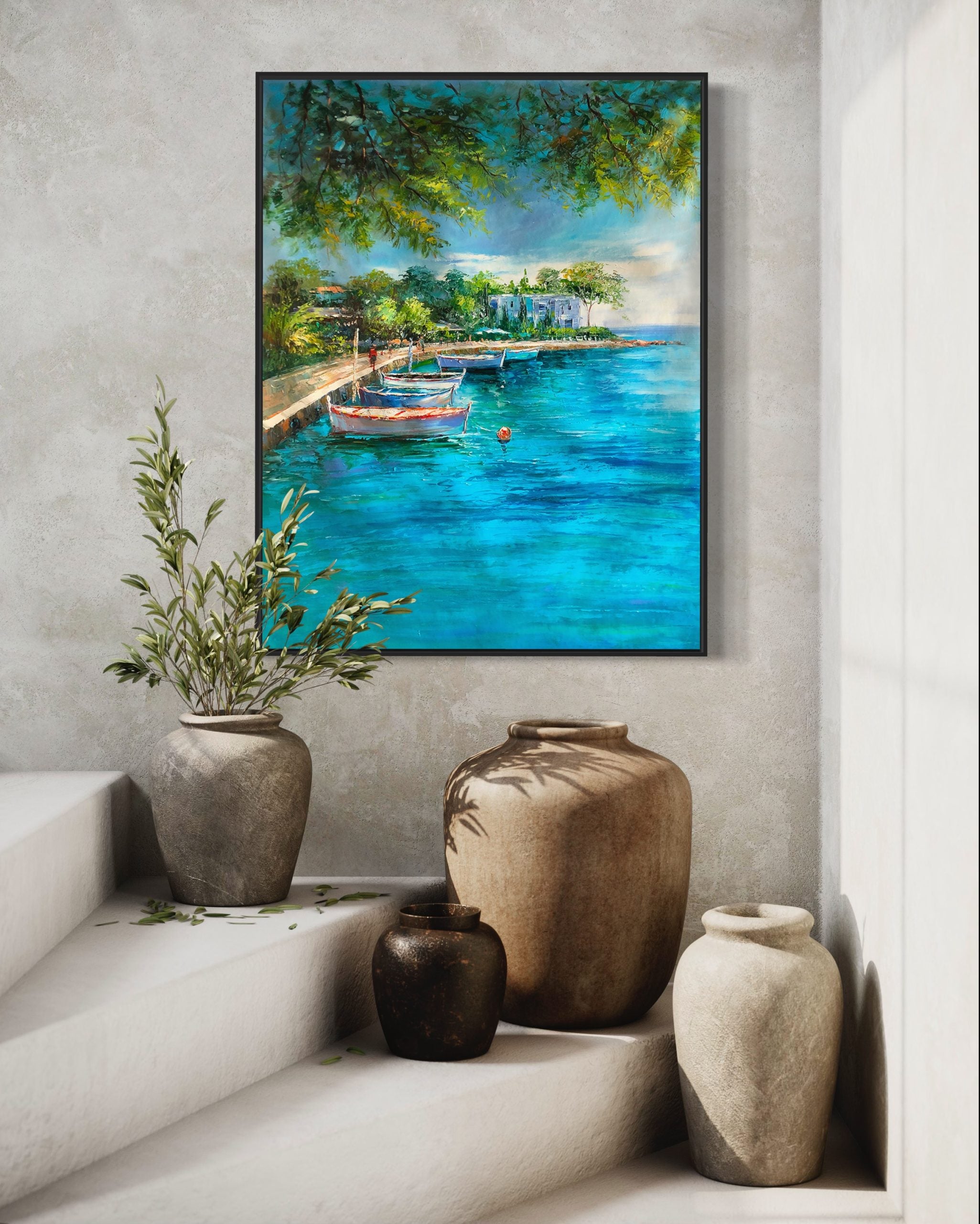 Obra de arte figurativo Caribe óleo sobre lienzo Marte Gallery Llanogrande