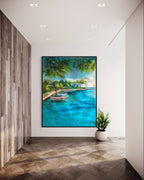 Obra de arte figurativo Caribe óleo sobre lienzo Marte Gallery Llanogrande