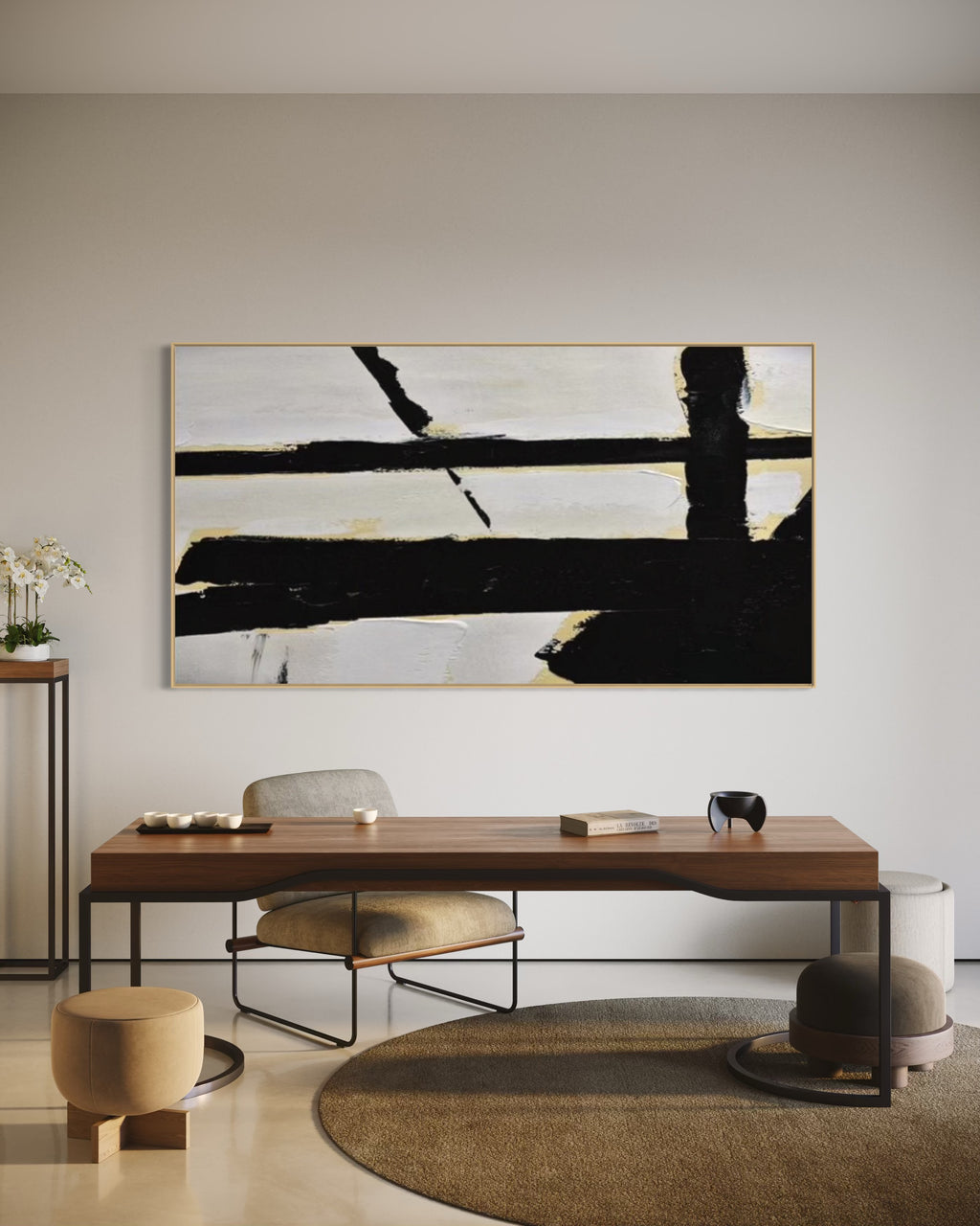 Cuadro abstracto 'Structure' – Óleo sobre lienzo