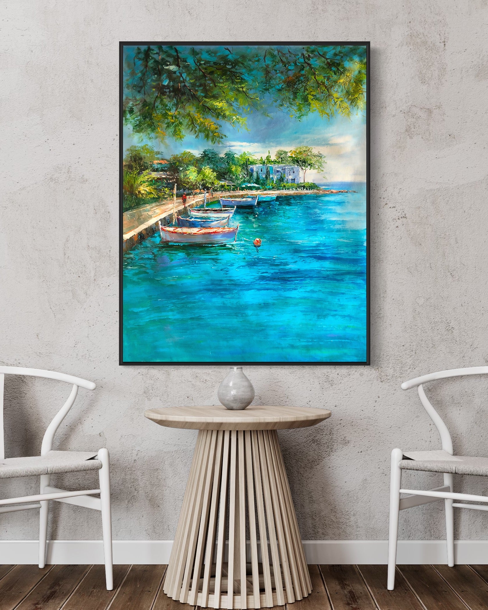 Obra de arte figurativo Caribe óleo sobre lienzo Marte Gallery Llanogrande