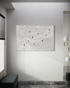 Obra de arte abstracto Frost Glide óleo sobre lienzo Marte Gallery Llanogrande