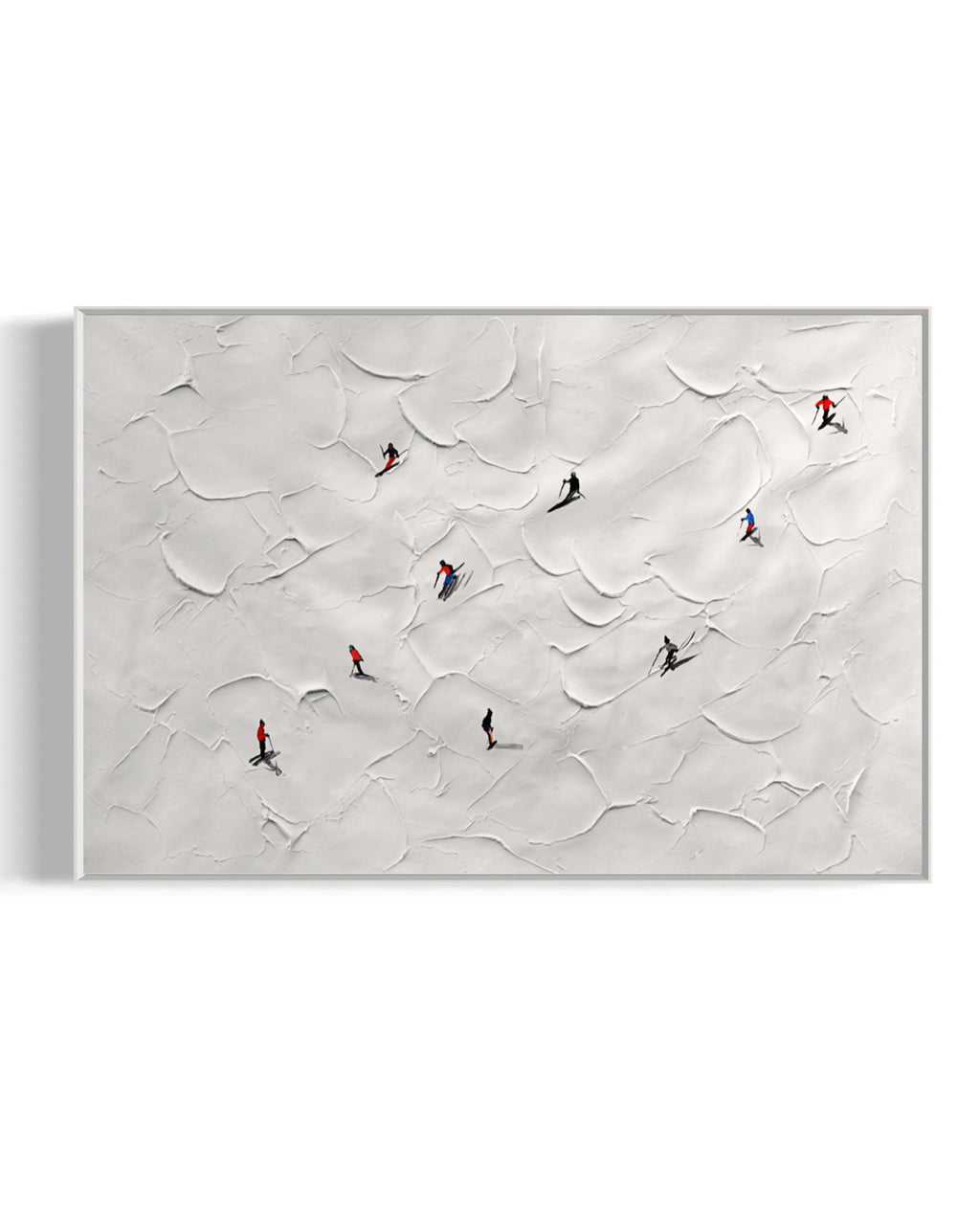 Obra de arte abstracto Frost Glide óleo sobre lienzo Marte Gallery Llanogrande