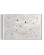 Obra de arte abstracto Frost Glide óleo sobre lienzo Marte Gallery Llanogrande