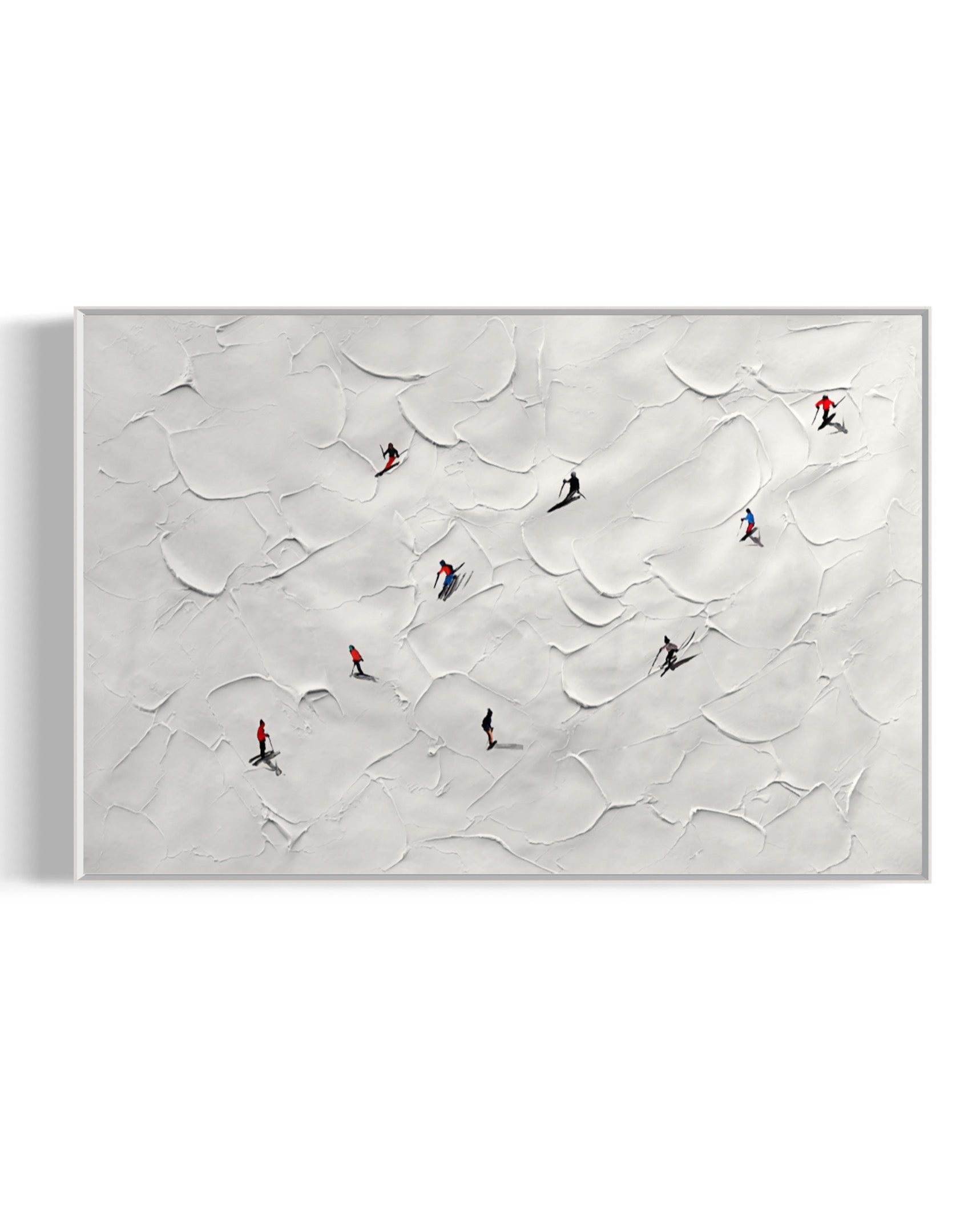 Obra de arte abstracto Frost Glide óleo sobre lienzo Marte Gallery Llanogrande