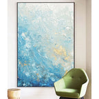 Obra de arte abstracto Magic Sea óleo sobre lienzo Marte Gallery Llanogrande