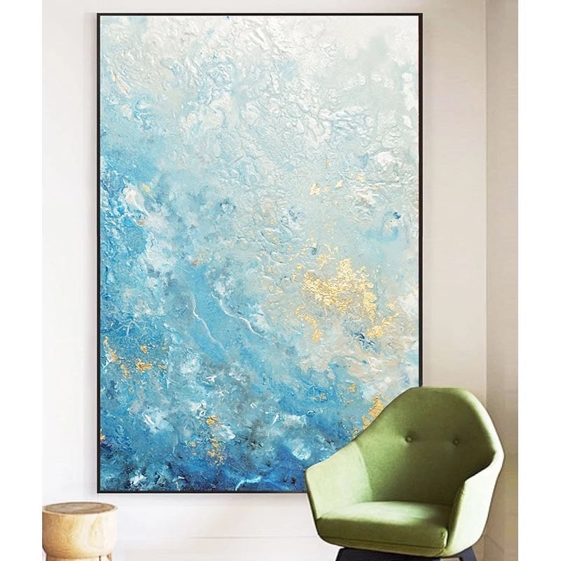 Obra de arte abstracto Magic Sea óleo sobre lienzo Marte Gallery Llanogrande
