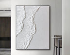 Obra de arte abstracto White Texture 5 óleo sobre lienzo Marte Gallery Llanogrande