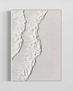 Obra de arte abstracto White Texture 5 óleo sobre lienzo Marte Gallery Llanogrande