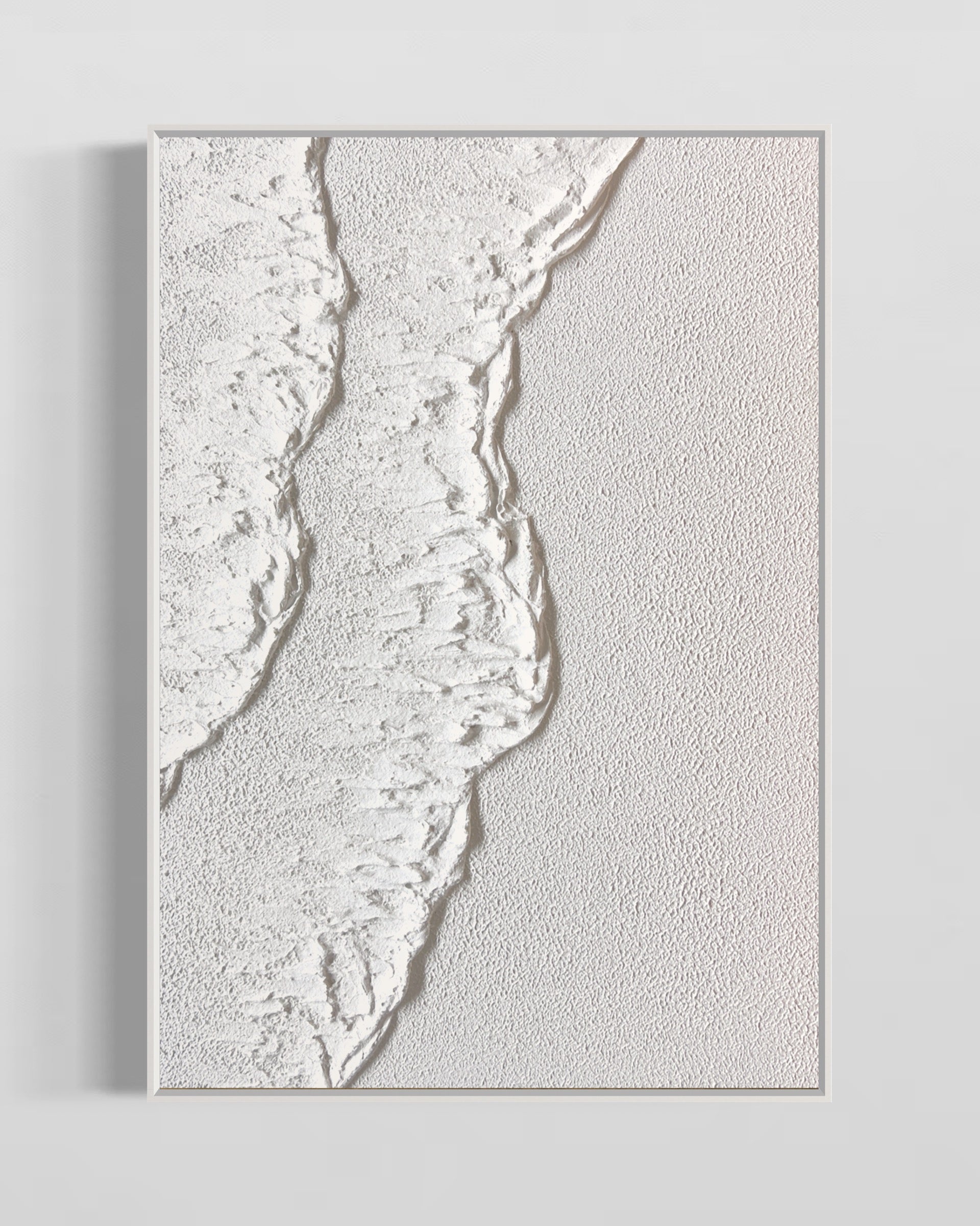 Obra de arte abstracto White Texture 5 óleo sobre lienzo Marte Gallery Llanogrande