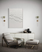 Obra de arte abstracto White Texture 1 óleo sobre lienzo Marte Gallery Llanogrande