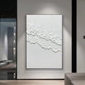 Obra de arte abstracto White Texture 1 óleo sobre lienzo Marte Gallery Llanogrande