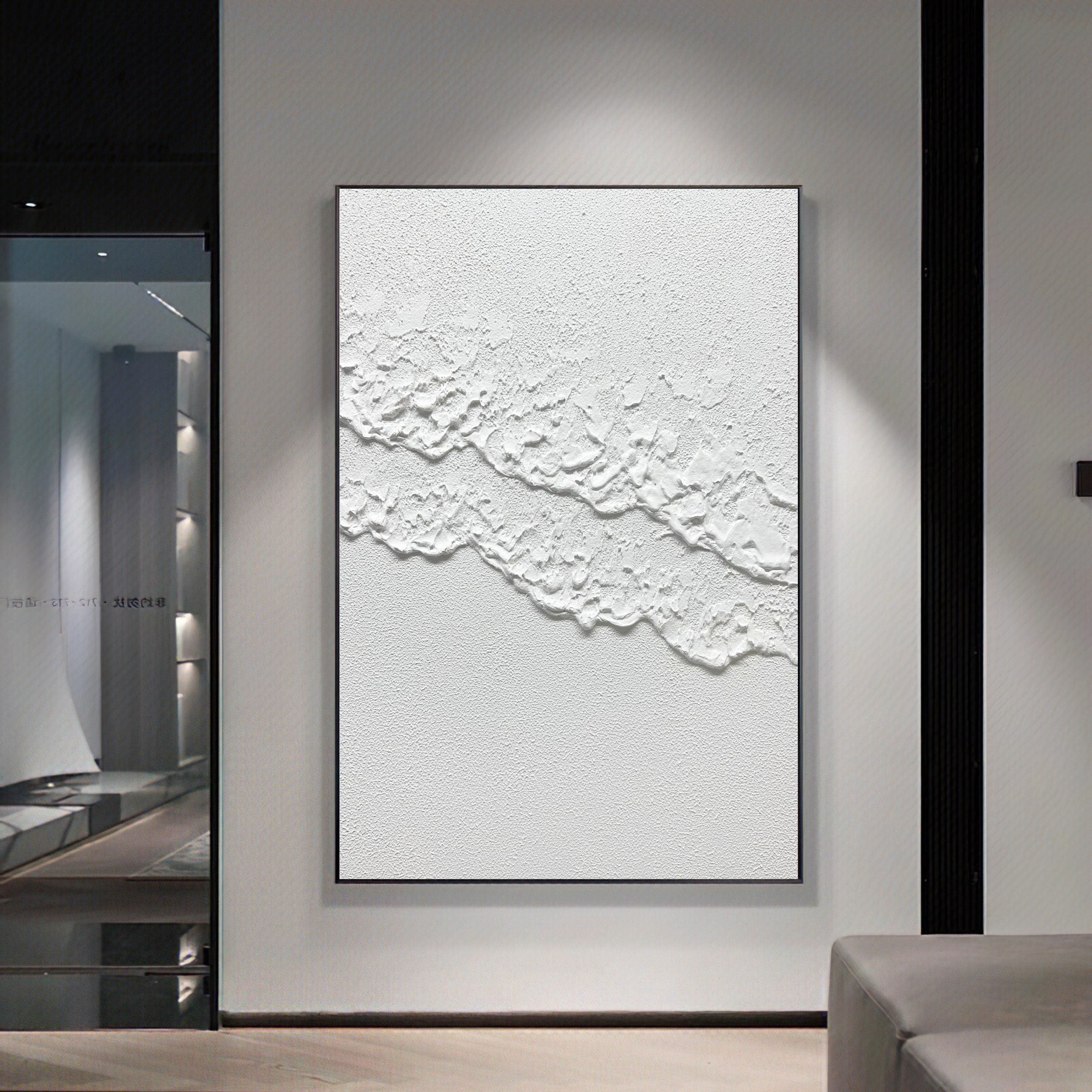 Obra de arte abstracto White Texture 1 óleo sobre lienzo Marte Gallery Llanogrande