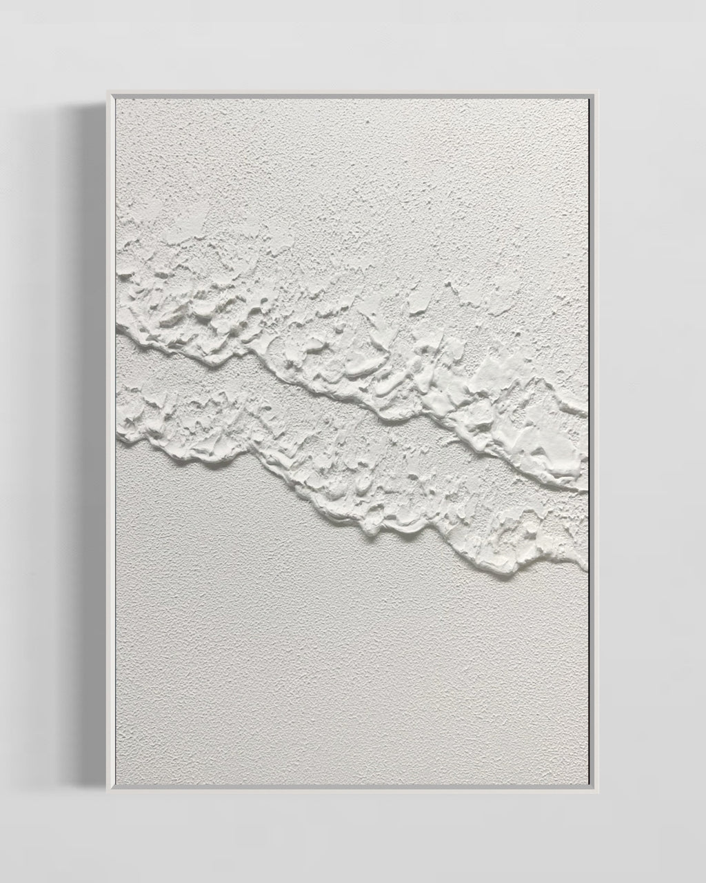 Obra de arte abstracto White Texture 1 óleo sobre lienzo Marte Gallery Llanogrande