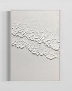 Obra de arte abstracto White Texture 1 óleo sobre lienzo Marte Gallery Llanogrande