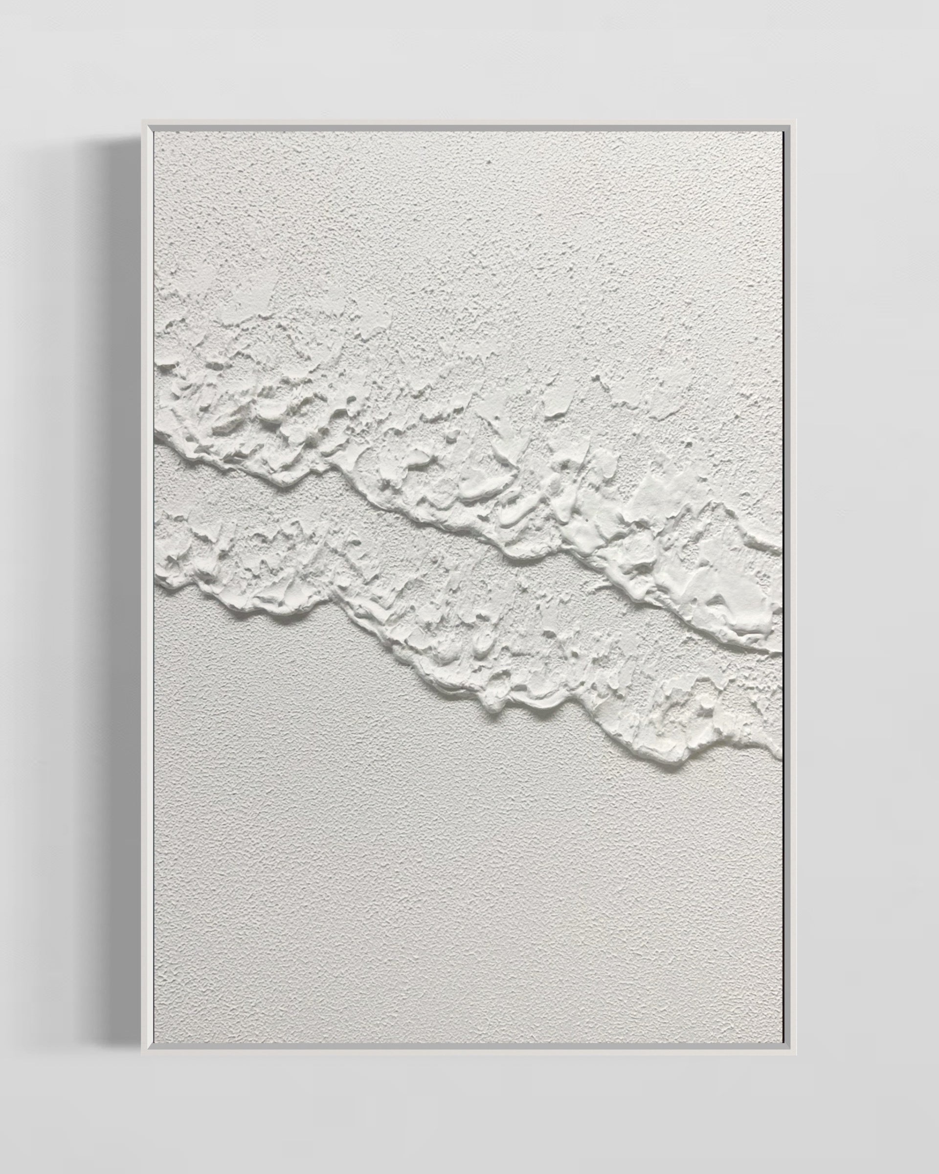 Obra de arte abstracto White Texture 1 óleo sobre lienzo Marte Gallery Llanogrande