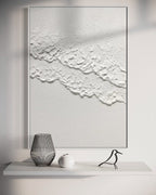Obra de arte abstracto White Texture 1 óleo sobre lienzo Marte Gallery Llanogrande
