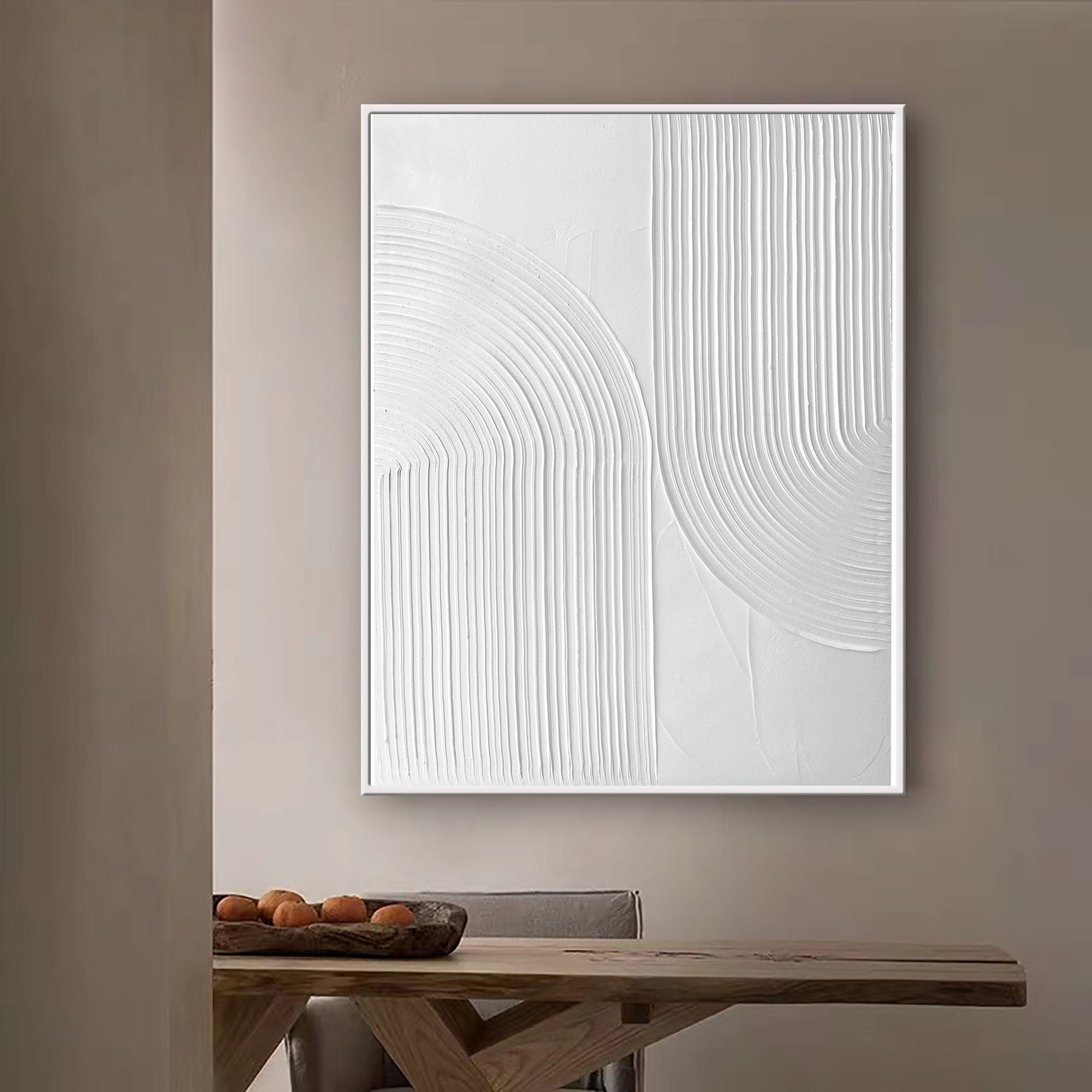 Obra de arte abstracto White Texture 8 óleo sobre lienzo Marte Gallery Llanogrande