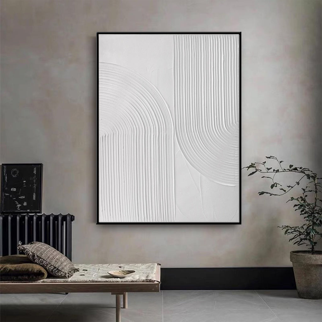 Obra de arte abstracto White Texture 8 óleo sobre lienzo Marte Gallery Llanogrande