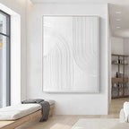 Obra de arte abstracto White Texture 8 óleo sobre lienzo Marte Gallery Llanogrande