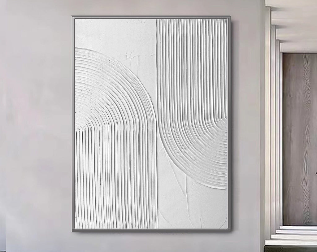 Obra de arte abstracto White Texture 8 óleo sobre lienzo Marte Gallery Llanogrande