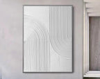 Obra de arte abstracto White Texture 8 óleo sobre lienzo Marte Gallery Llanogrande