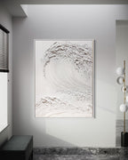 Obra de arte abstracto White Texture 2 óleo sobre lienzo Marte Gallery Llanogrande