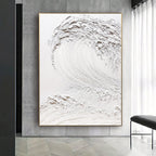 Obra de arte abstracto White Texture 2 óleo sobre lienzo Marte Gallery Llanogrande