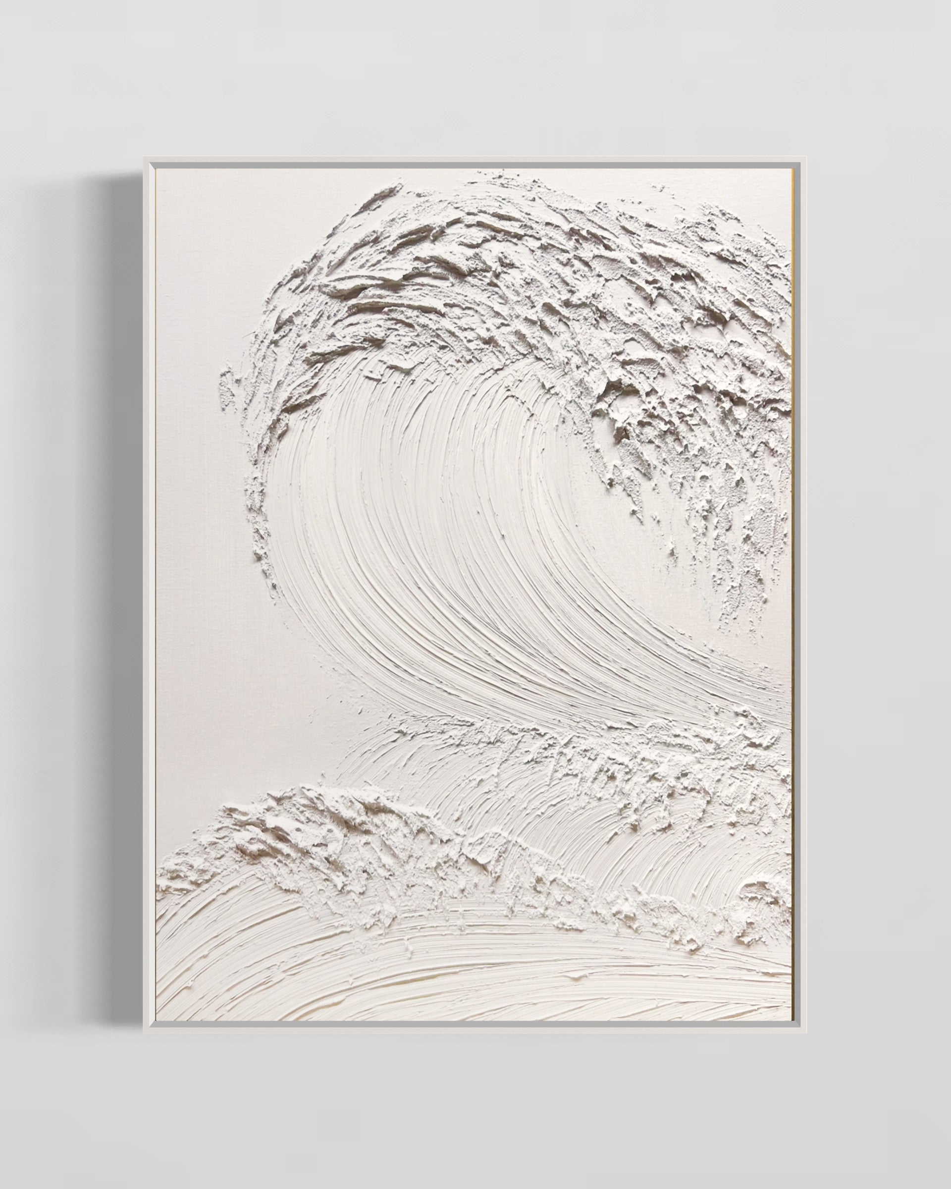 Obra de arte abstracto White Texture 2 óleo sobre lienzo Marte Gallery Llanogrande