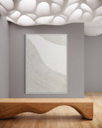 Obra de arte abstracto White Texture 7 óleo sobre lienzo Marte Gallery Llanogrande