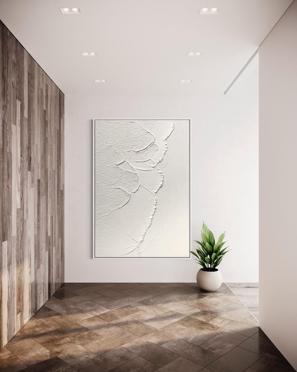 Obra de arte abstracto White Texture 9 óleo sobre lienzo Marte Gallery Llanogrande