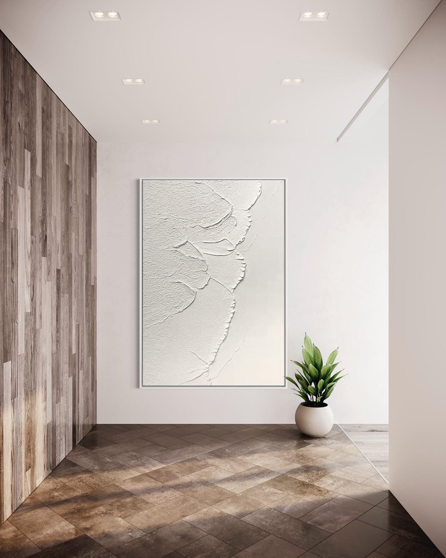 Obra de arte abstracto White Texture 9 óleo sobre lienzo Marte Gallery Llanogrande