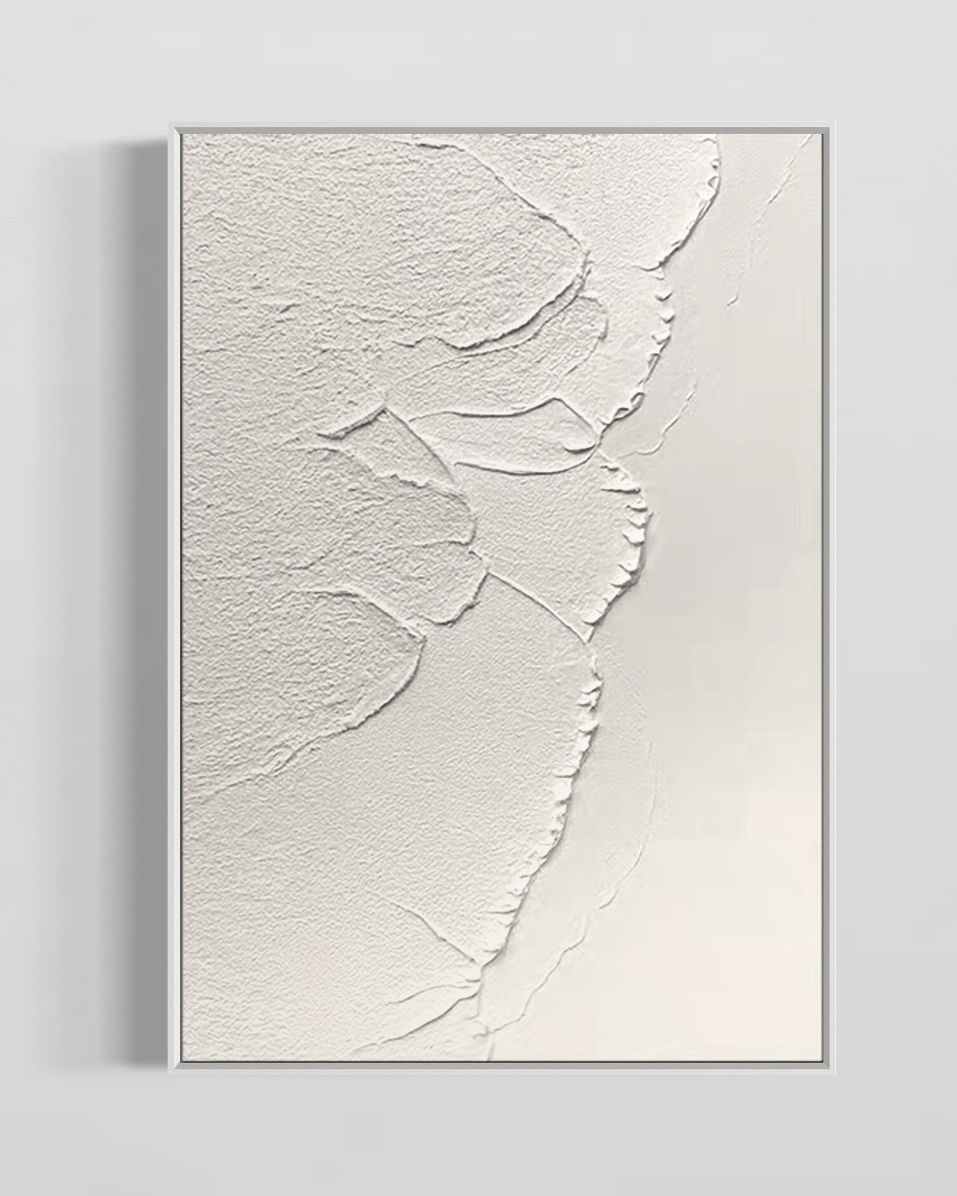 Obra de arte abstracto White Texture 9 óleo sobre lienzo Marte Gallery Llanogrande