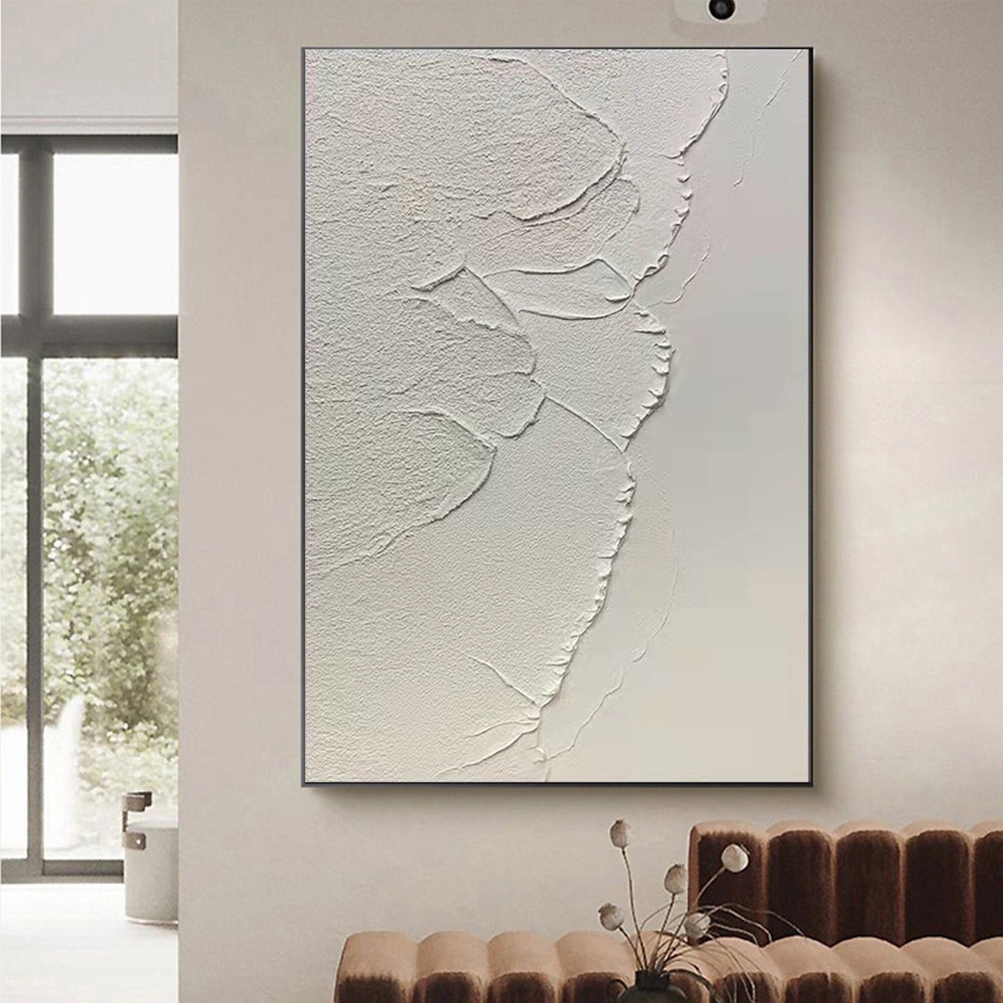 Obra de arte abstracto White Texture 9 óleo sobre lienzo Marte Gallery Llanogrande
