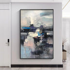 Obra de arte abstracto Nebulosa óleo sobre lienzo Marte Gallery Llanogrande