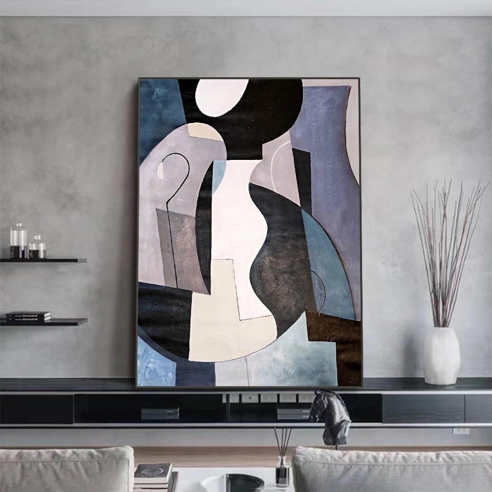 Obra de arte abstracto Nepomuceno óleo sobre lienzo Marte Gallery Llanogrande
