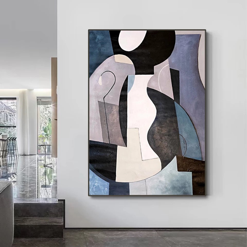 Obra de arte abstracto Nepomuceno óleo sobre lienzo Marte Gallery Llanogrande