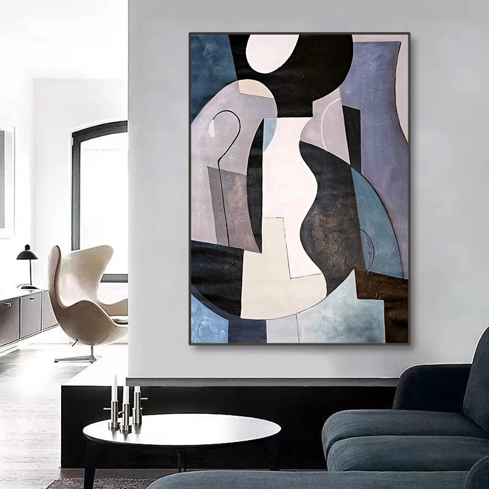 Obra de arte abstracto Nepomuceno óleo sobre lienzo Marte Gallery Llanogrande