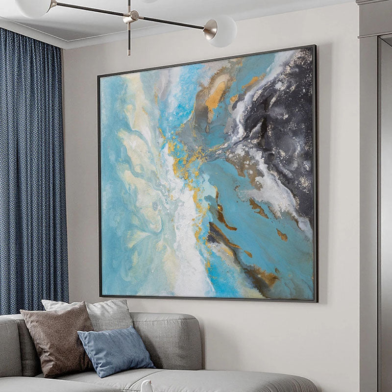 Obra de arte abstracto Ocean Pacific óleo sobre lienzo Marte Gallery Llanogrande