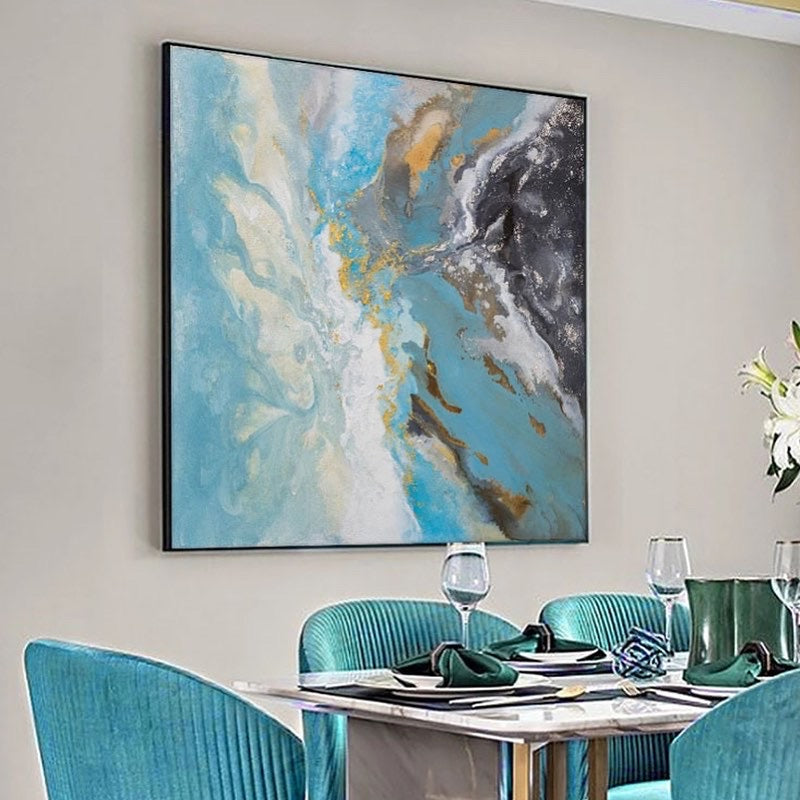 Obra de arte abstracto Ocean Pacific óleo sobre lienzo Marte Gallery Llanogrande