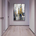 Obra de arte figurativo Paradise City óleo sobre lienzo Marte Gallery Llanogrande