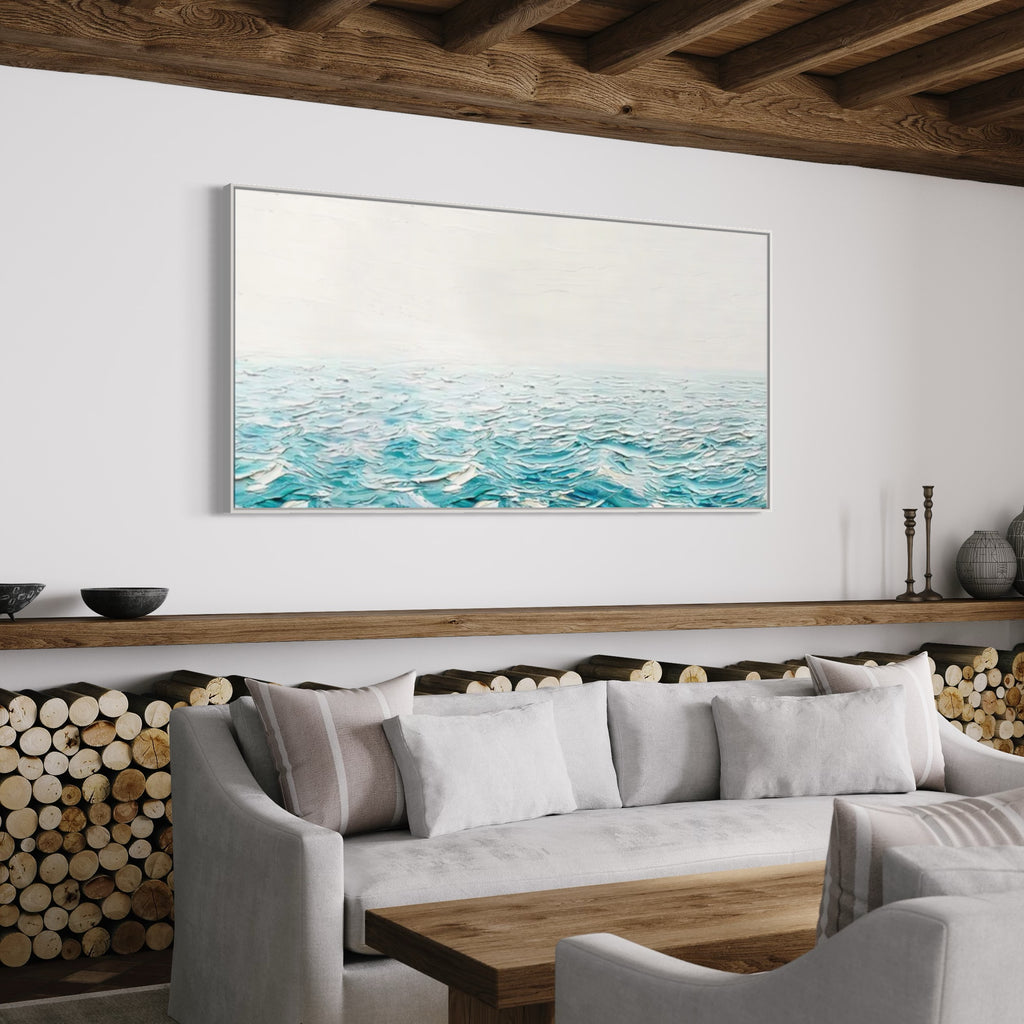 Obra de arte abstracto Peace Waves 2 óleo sobre lienzo Marte Gallery Llanogrande