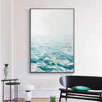 Obra de arte abstracto Peace Waves óleo sobre lienzo Marte Gallery Llanogrande