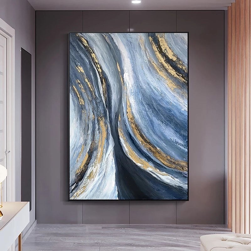 Obra de arte abstracto Rivers óleo sobre lienzo Marte Gallery Llanogrande